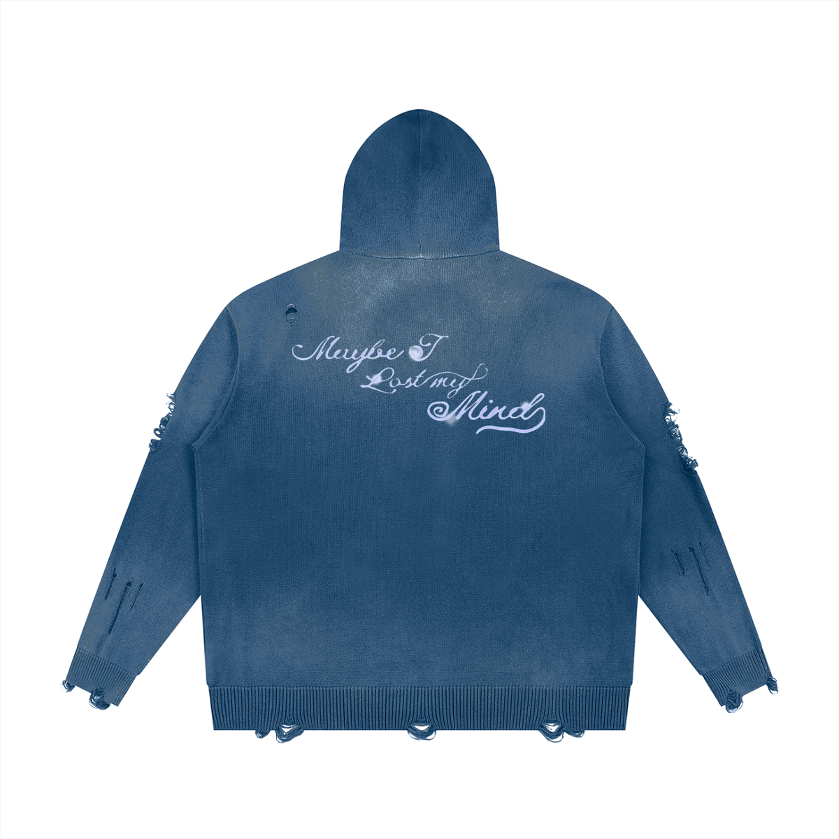 maybe i lost my mind zip hoodie, back
