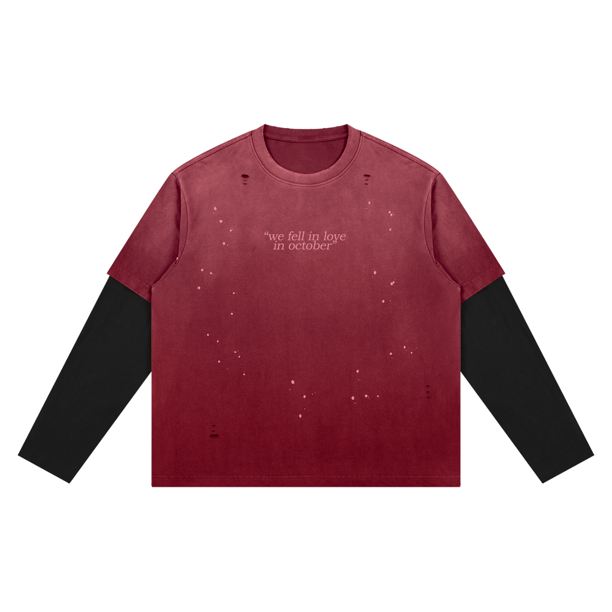 vintage wash layered long sleeve