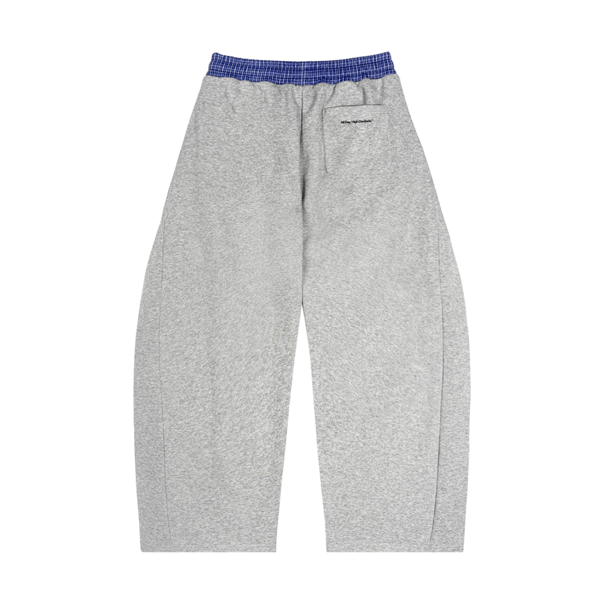 plaid waistband barrel sweatpants, detail 1