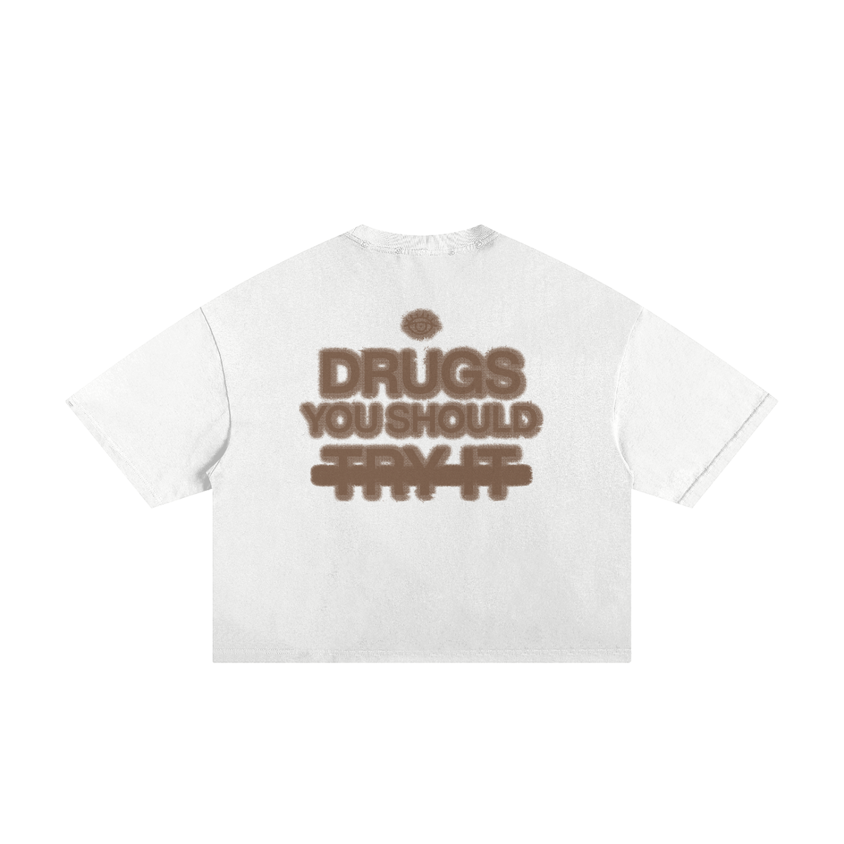 drugs frayed boxy tee
