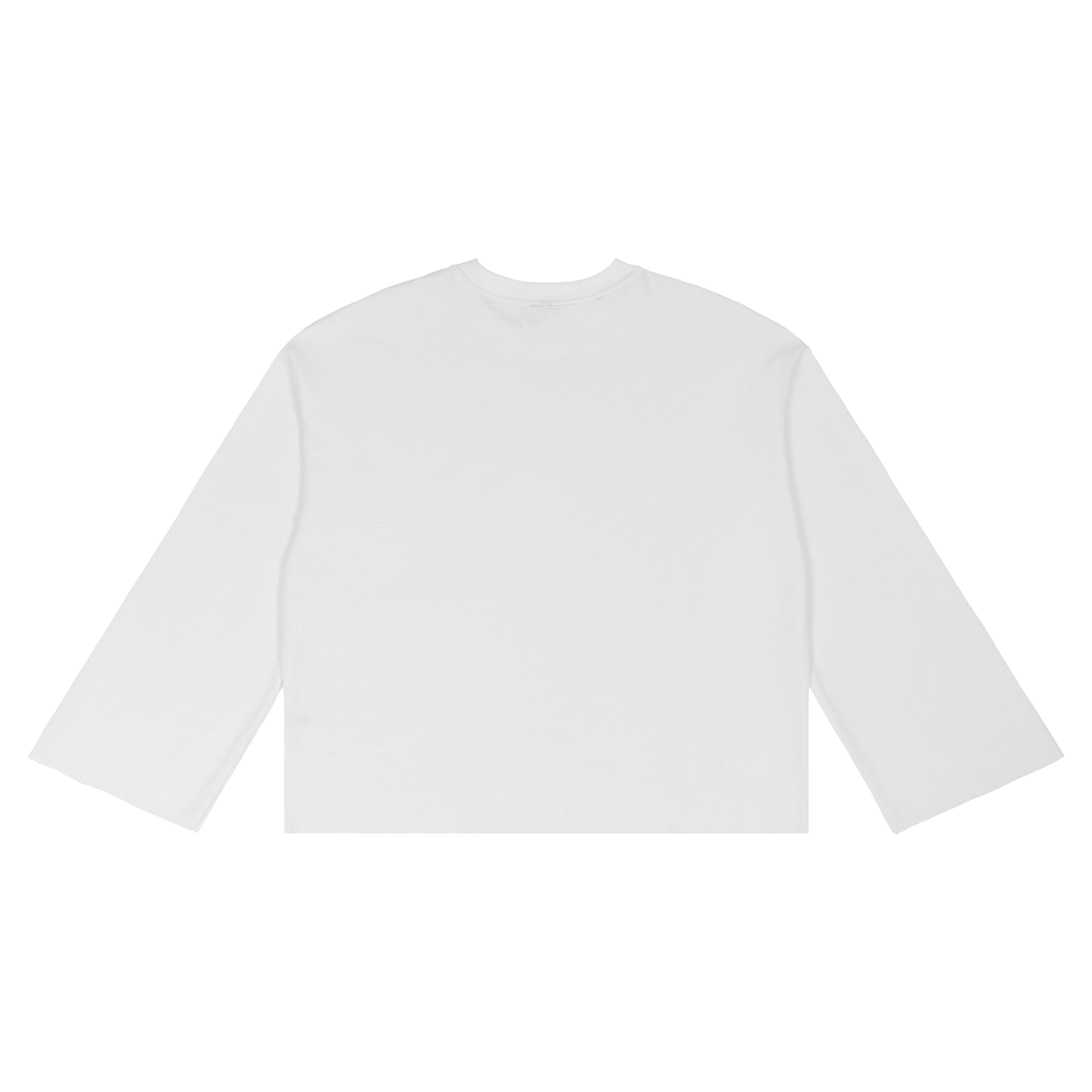 waffle raw edge long sleeve