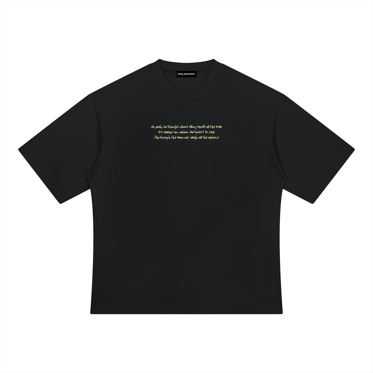 beautiful thoughts oversized tee