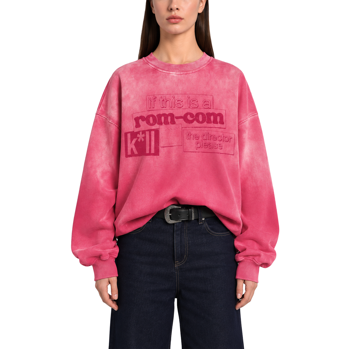 if this is a rom-com sweatshirt, worn