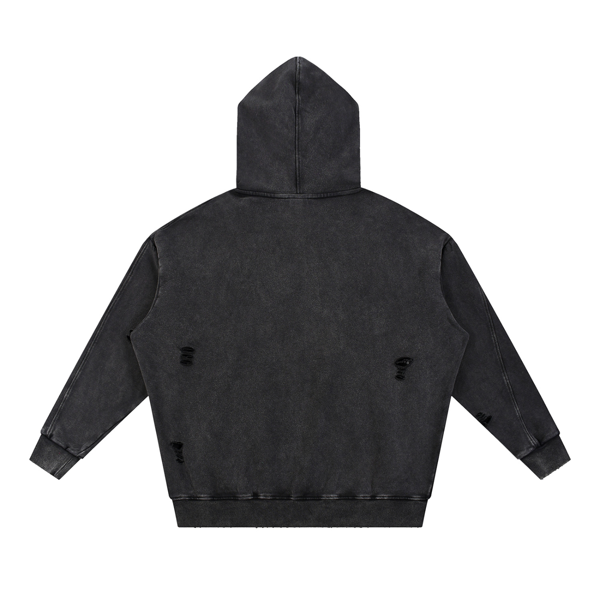 all day high decibels snow washed hoodie, back