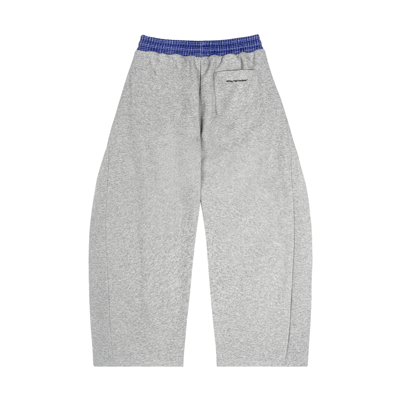 plaid waistband barrel sweatpants, detail 1