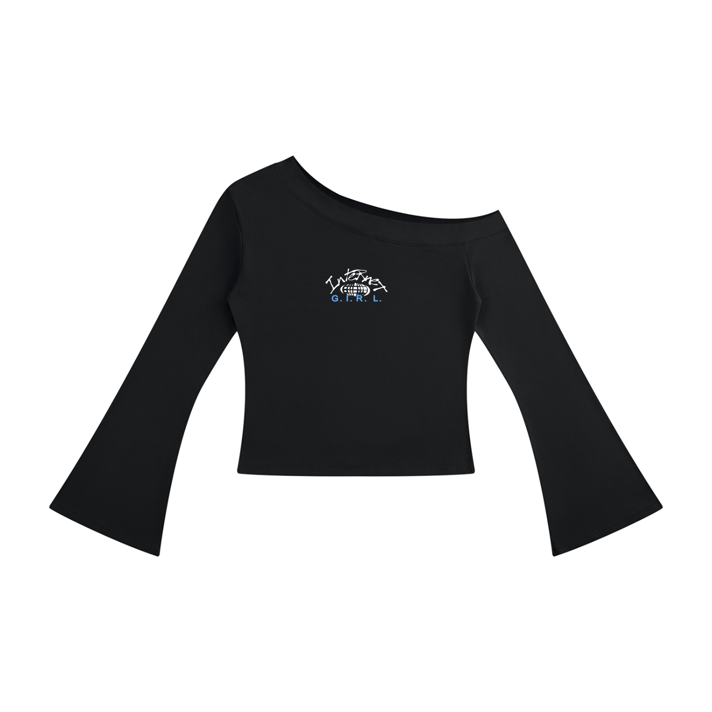 off-shoulder bell sleeve top