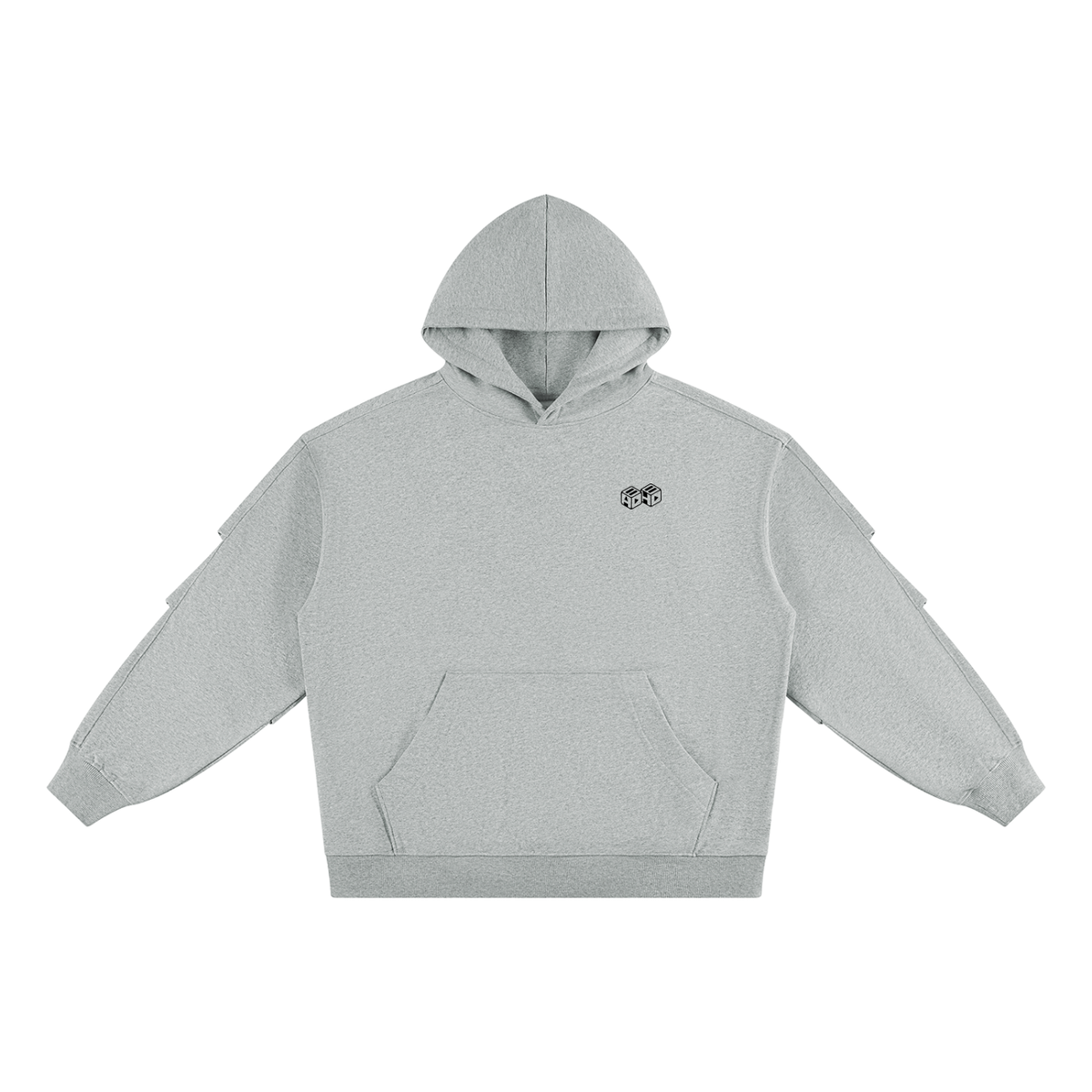 essential ruched sleeve hoodie, front