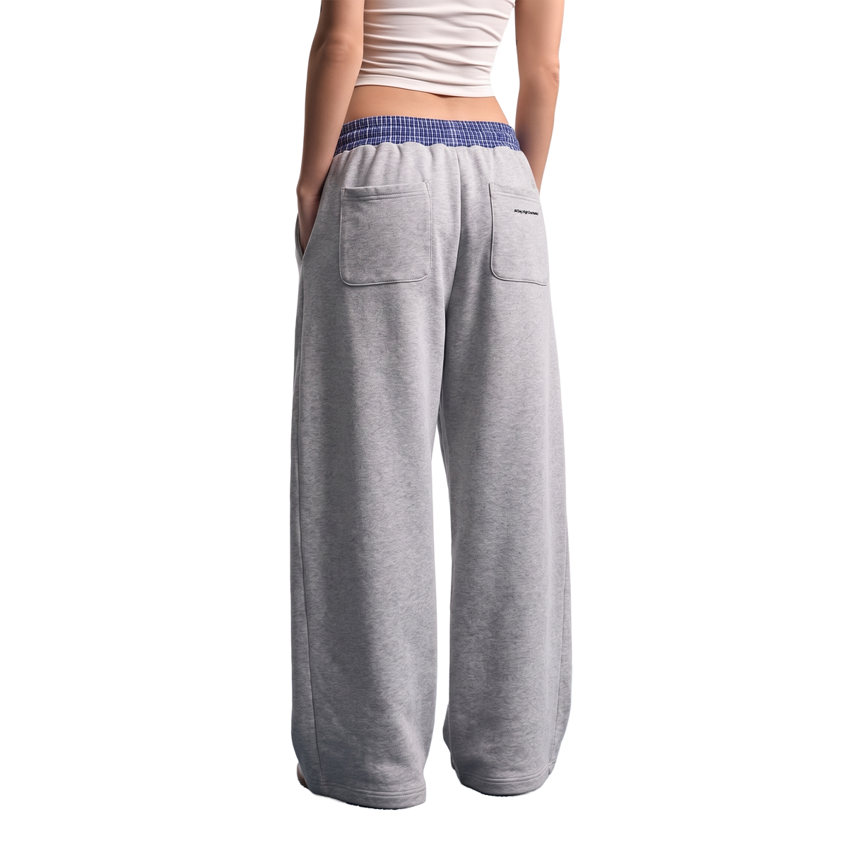 plaid waistband barrel sweatpants