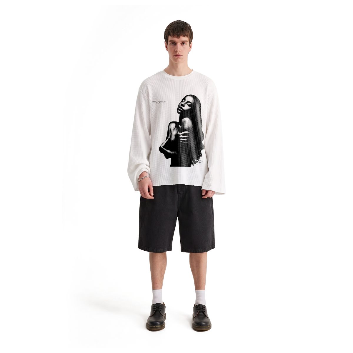 kiss of life waffle raw edge long sleeve